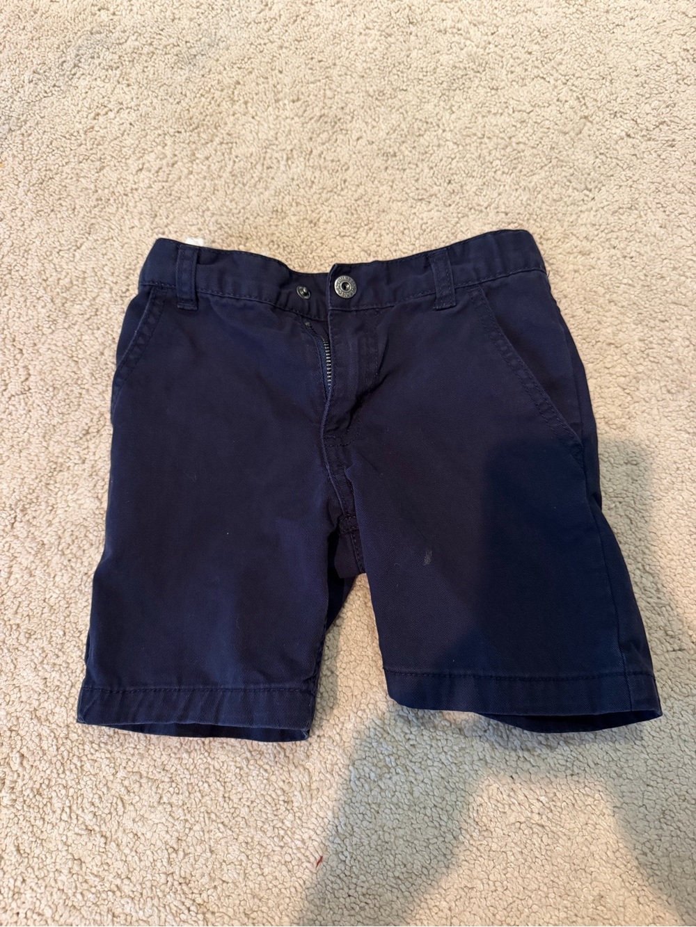 Calvin Klein Jeans Navy Flat-Front Chino Shorts